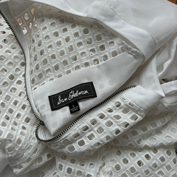 Sam Edelman Women's Embroidered Short white dress size 6 - Picture 4 of 14